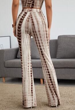 RAGA Velour Velvet Purple $ White Tie Dye Bell Bottom Stage Pants